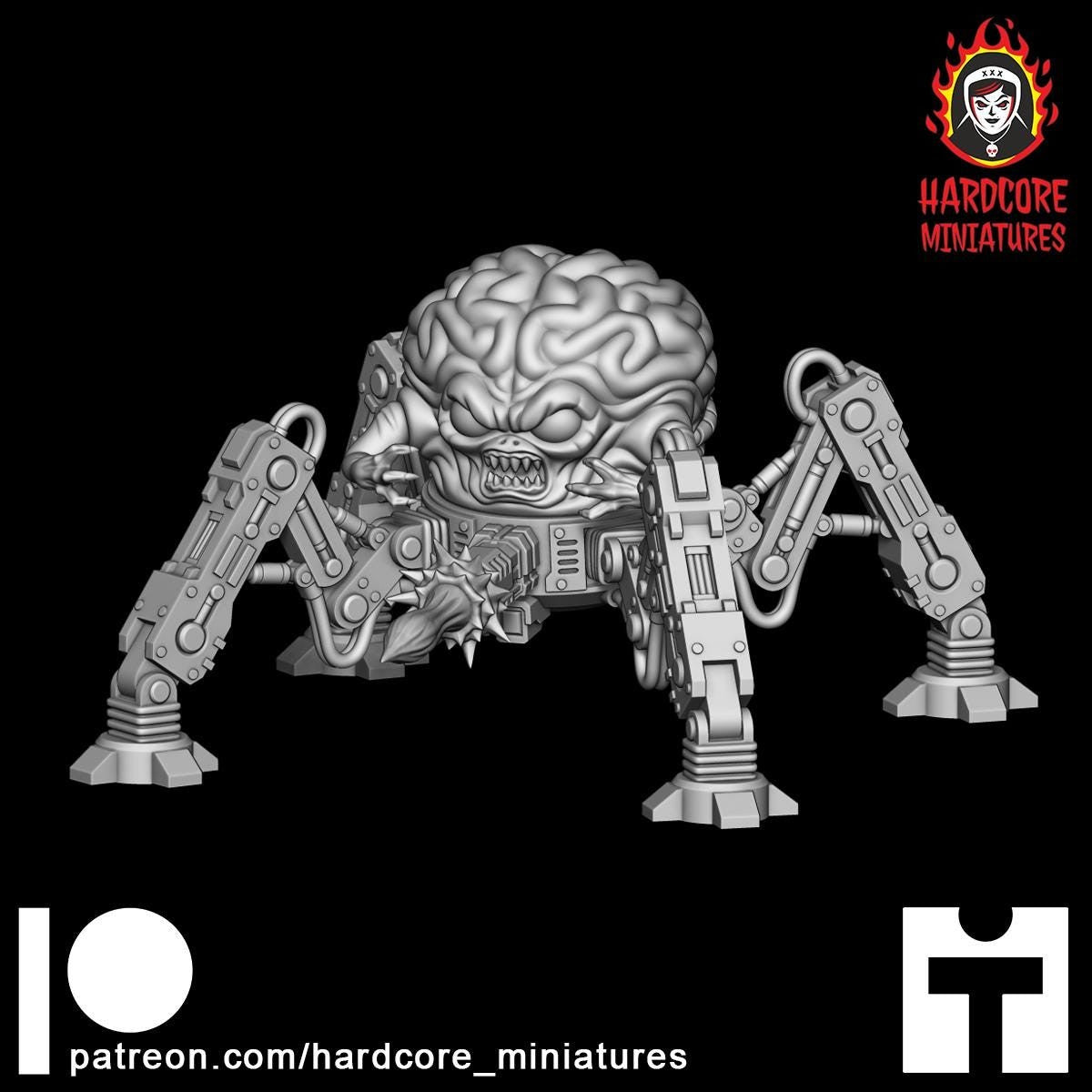 Doom arachnoBrain Shooting 32mm dnd miniature doom video game Arachnotron