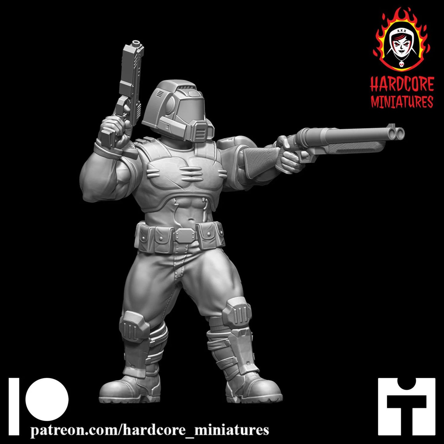 Doomguy 32mm dnd miniature Martian Trooper doom video game