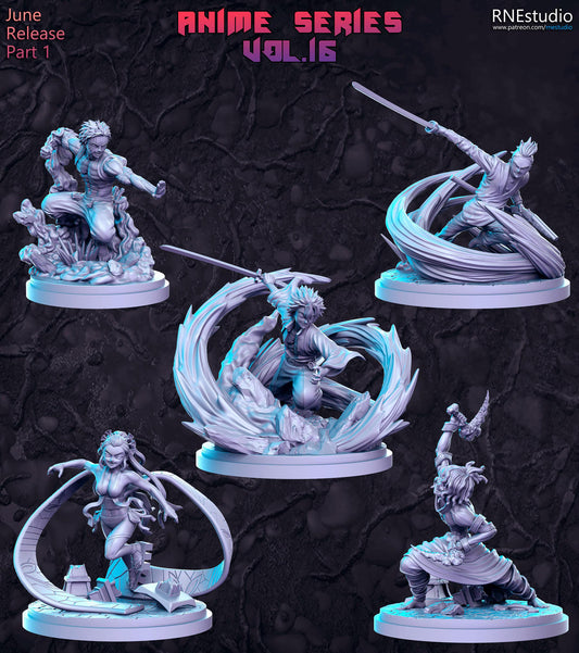 Anime DnD Miniature Set: Fantasy Tabletop RPG Figures, RN Estudio