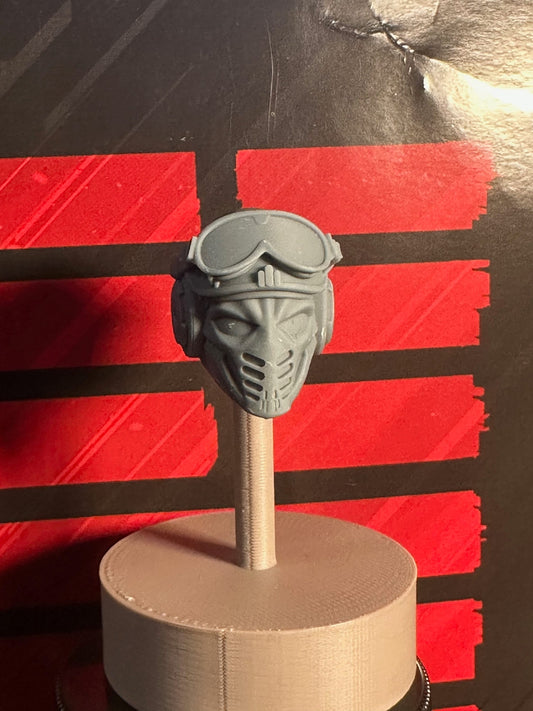Cobra Snow Serpent Viper Helmet GI Joe Classified 1/12 scale head unpainted 1:1