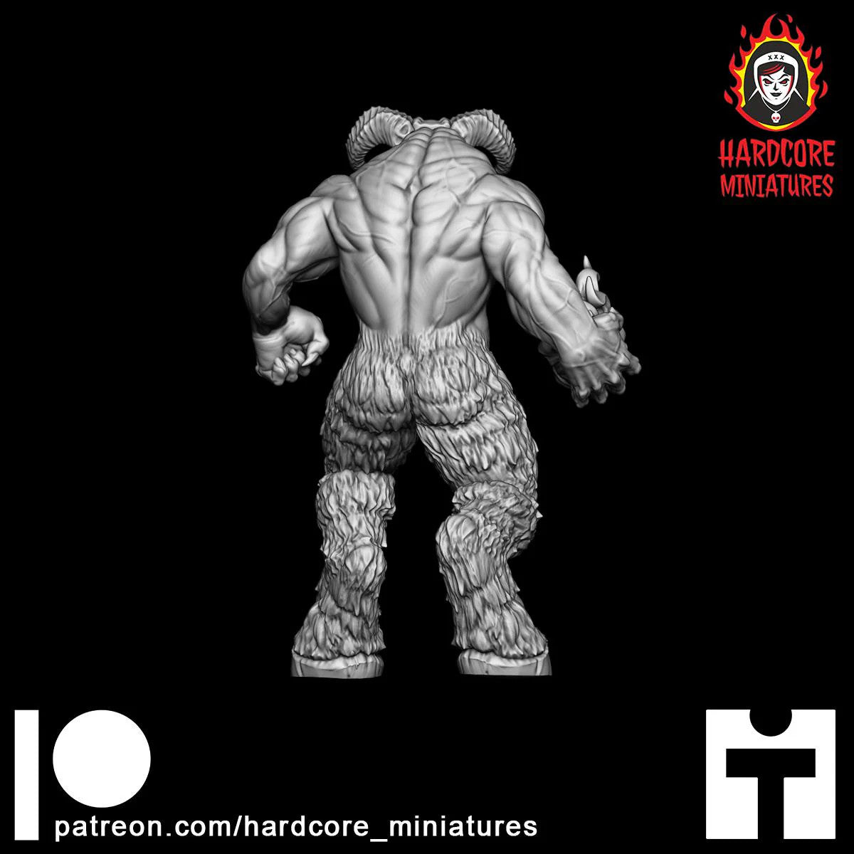 Doom Standing Hell Lord 32mm dnd miniature doom video game Dark Lord
