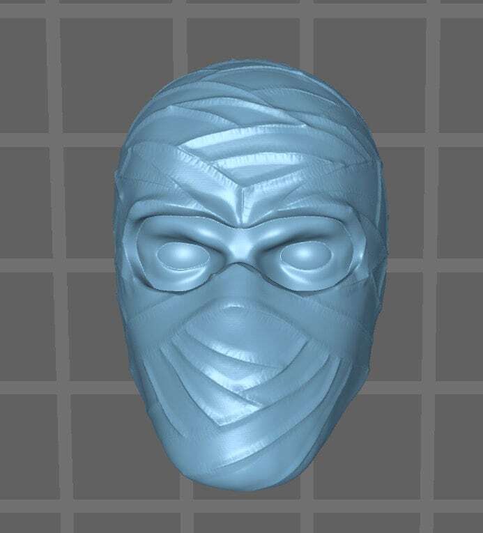 Moon Knight 3D printed head sculpt Marvel Legends 1/12 scale head