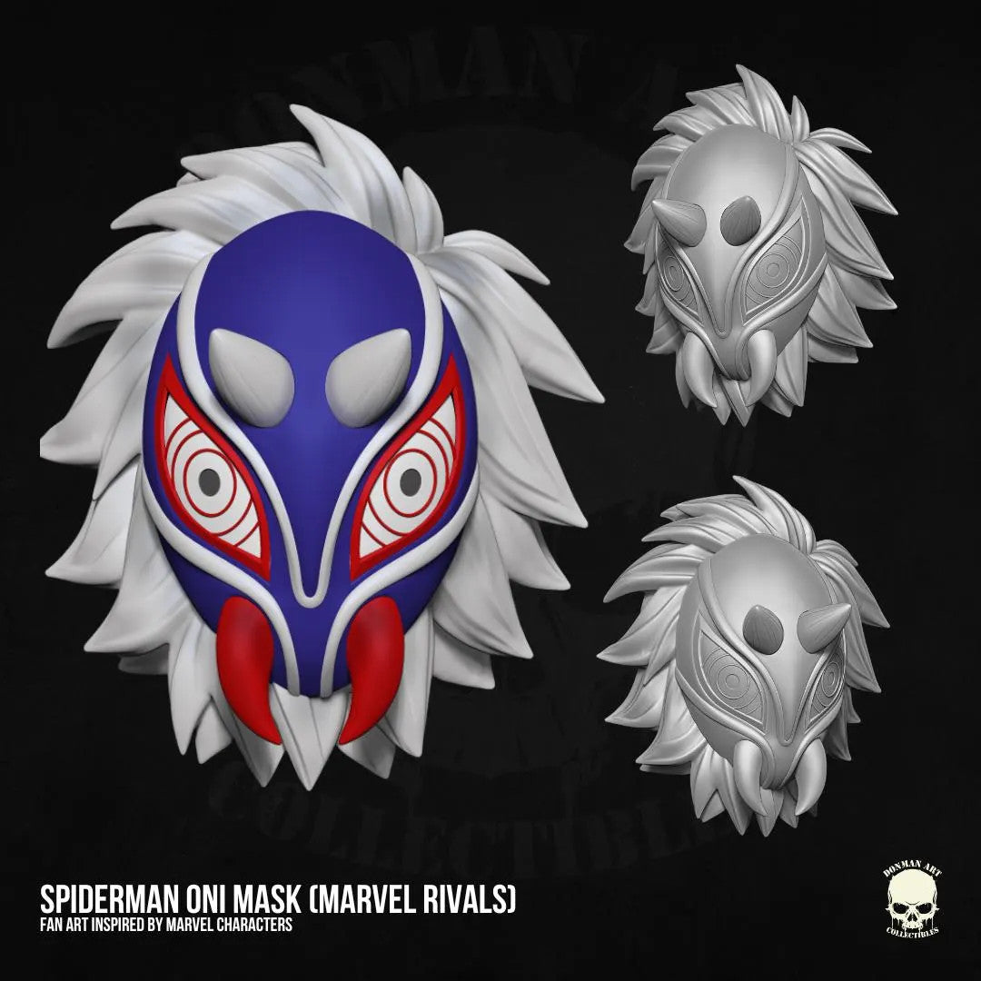 Spider-Man Oni Mask 1:12 Toy Accessory custom action figures. Marvel Rivals