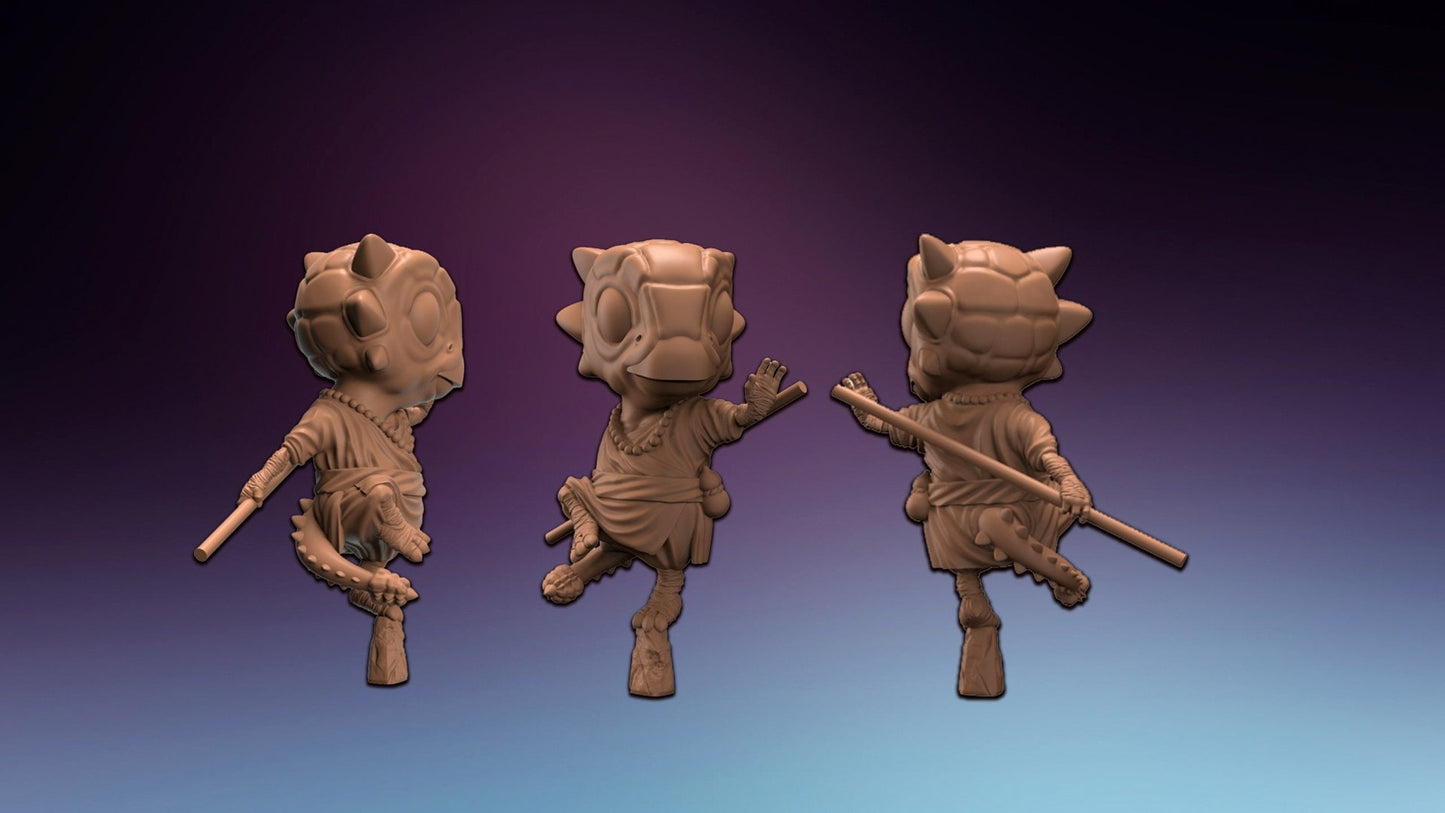 HeroQuest Ankylosaurus Dino Monk - Miniatures Unpainted 28/32mm Dungeons and Dr