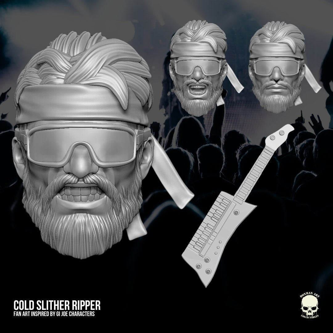 Cold Slither Ripper kit dreadnok GI Joe Classified 1/12 scale head unpainted 1: