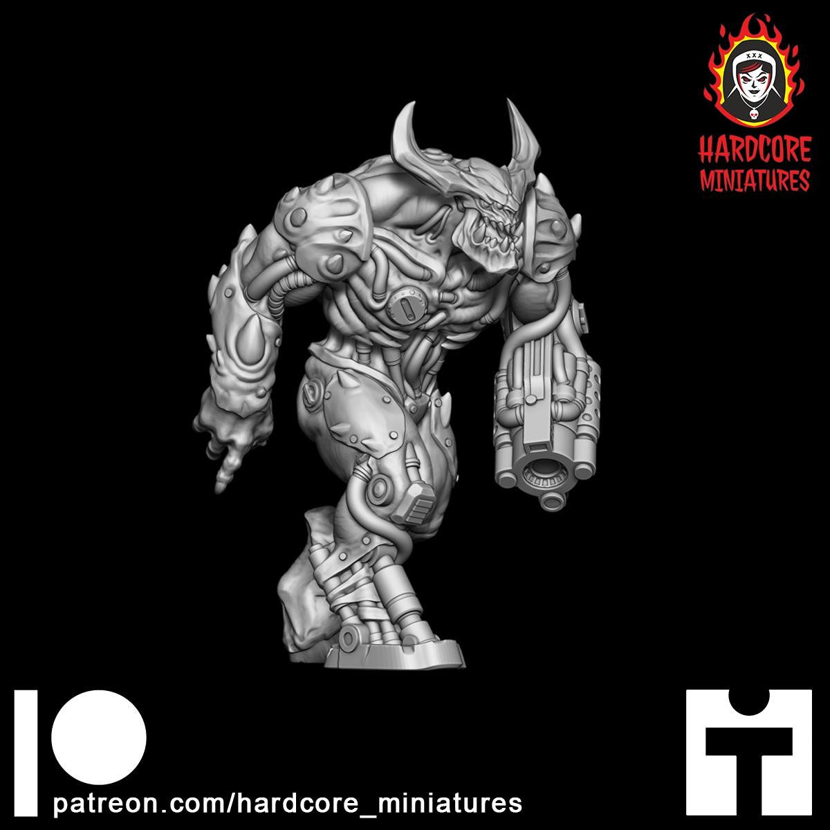 Doom Cyberdemon 2 32mm dnd miniature doom video game Cyber Demon