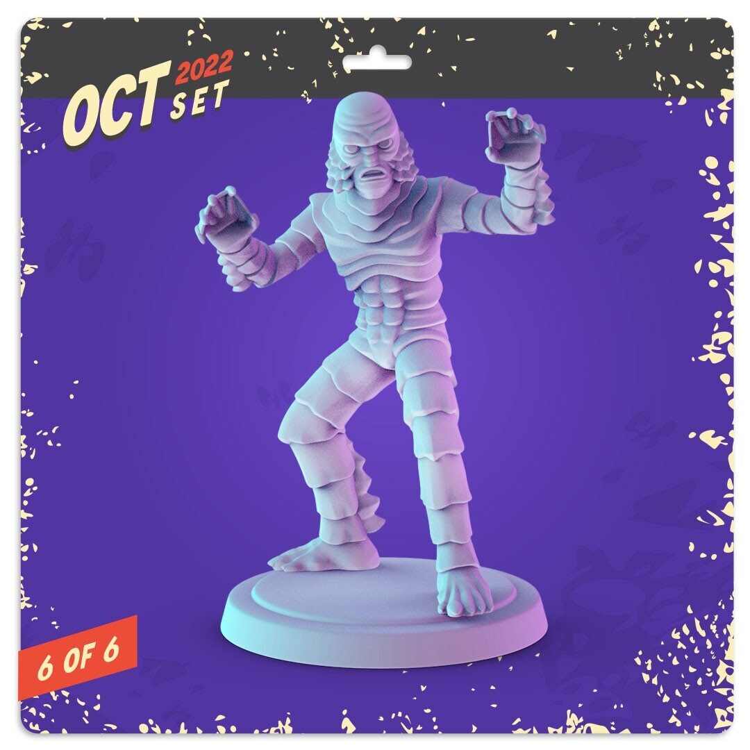 Classic horror Monsters 34mm tabletop mini's Dracula, Frankenstein, creature fr
