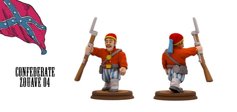 Confederate Zuoaves American Civil War Set DnD Miniature, Tabletop RPG, Figurin