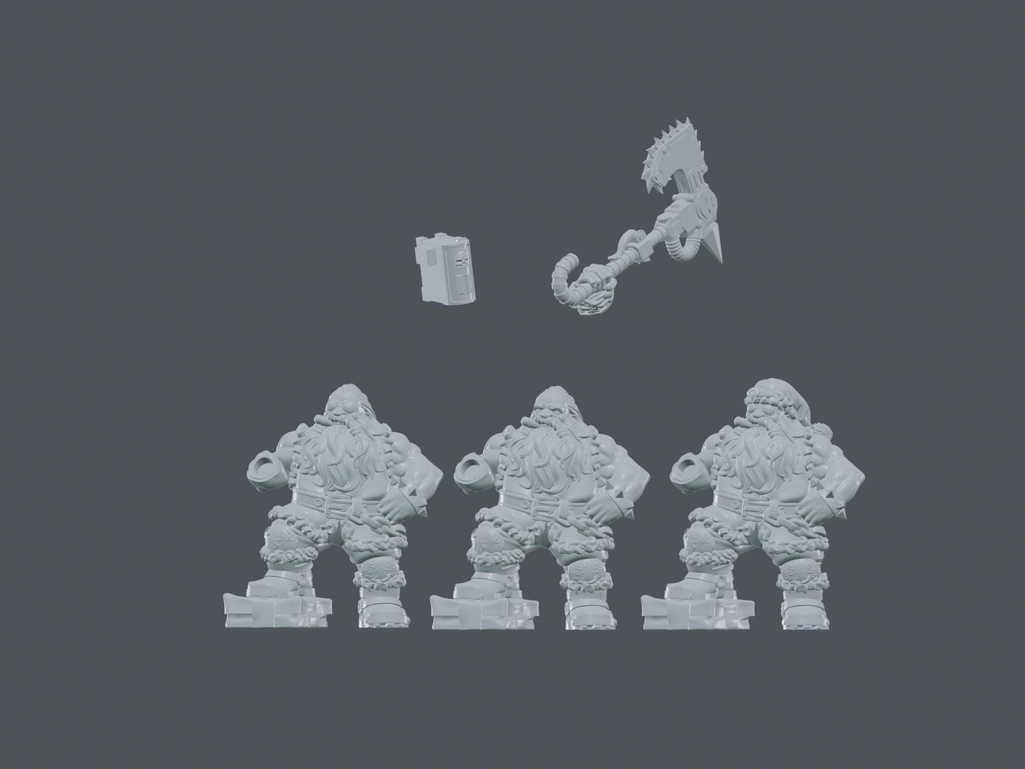 Santa Squatus : 32mm table top mini army builder santa ORC