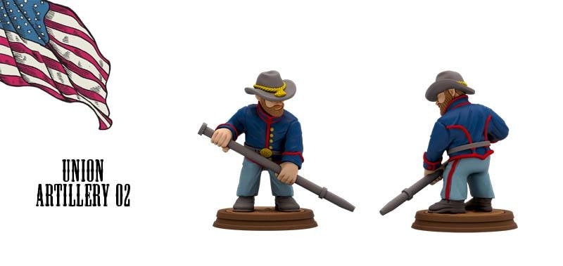 Union army cannon Artillery American Civil War Set DnD Miniature, Tabletop RPG