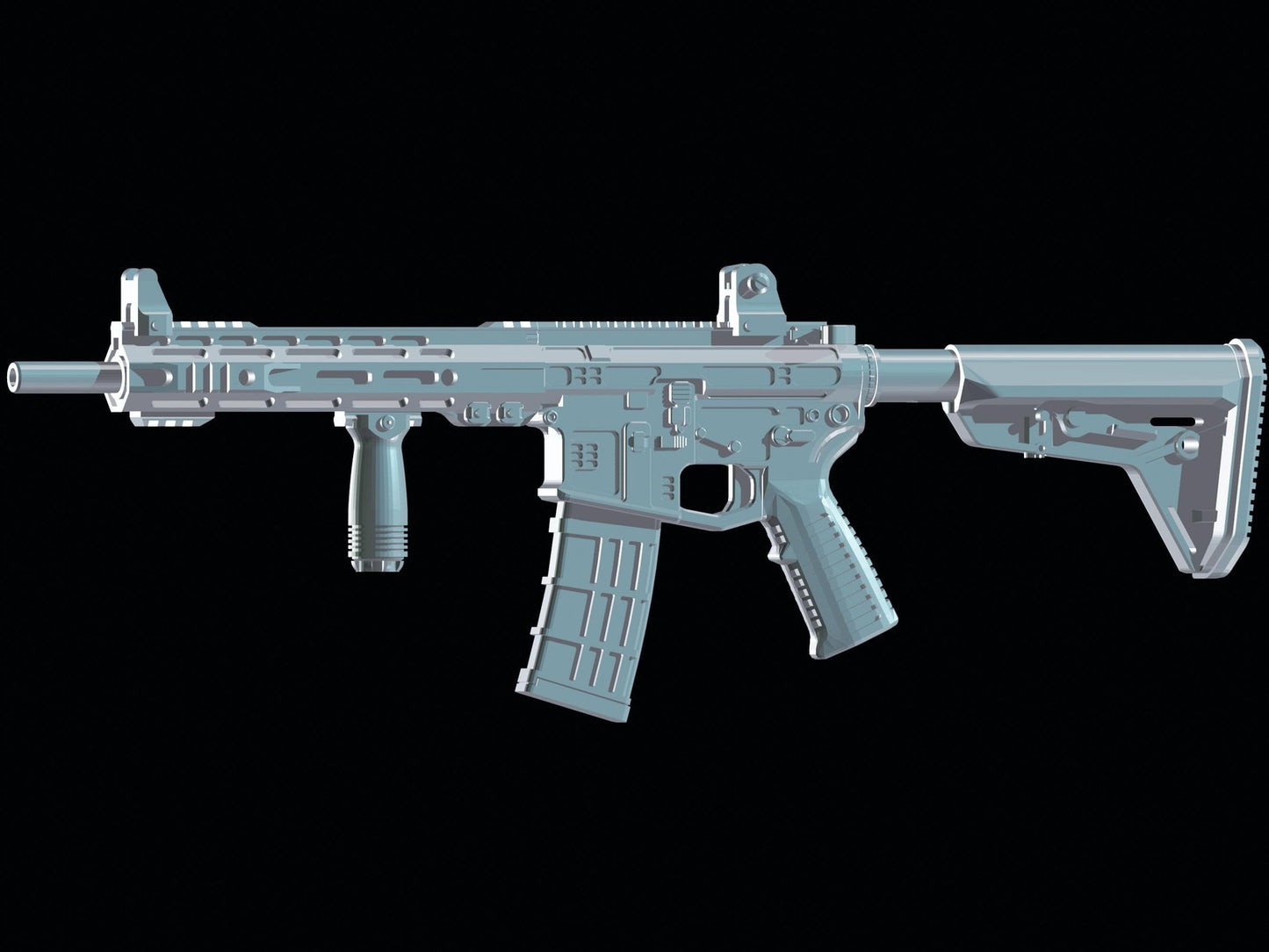 1/12 AR-15 Assault Rifle 1:12 Scale Toy Rifles for toy action figures GI Joe Cl