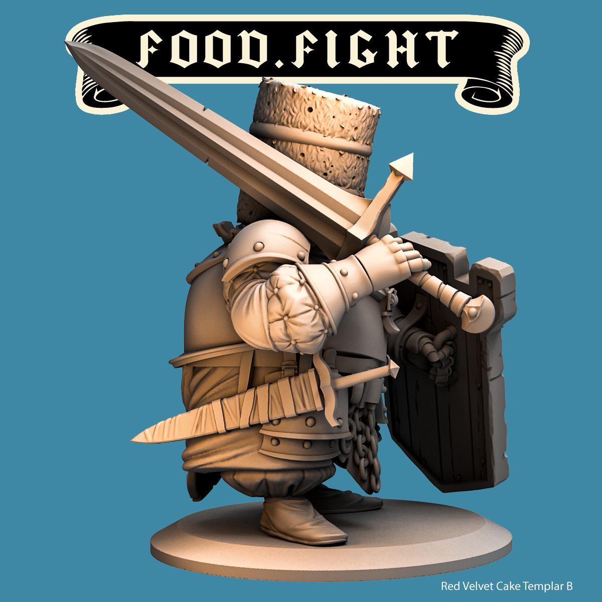 Red Velvet Cake Templar -- Food Fight! tabletop gaming DnD 32mm | 75MM