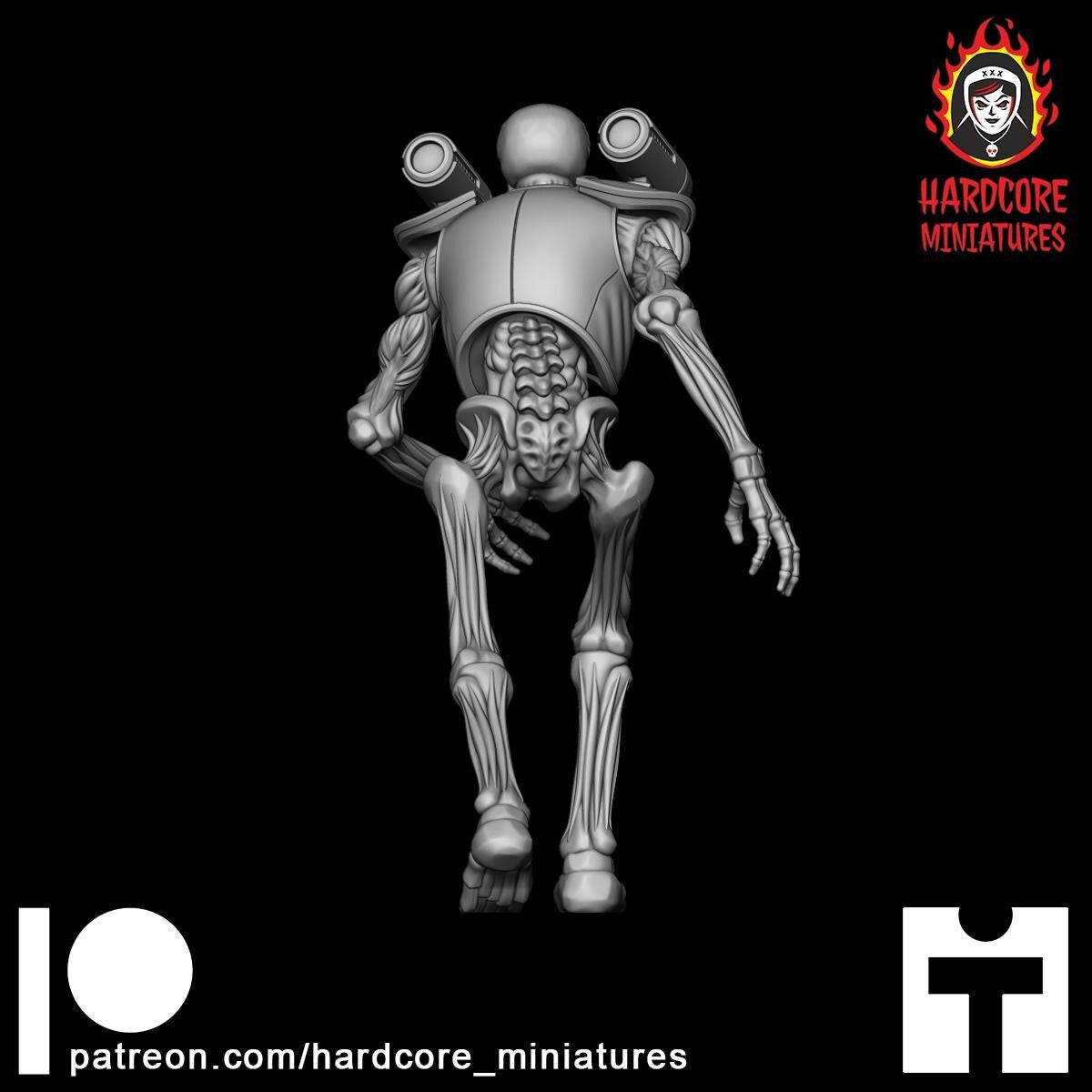 Hell Skeleton Walking 32mm dnd miniature video game The REVENANT