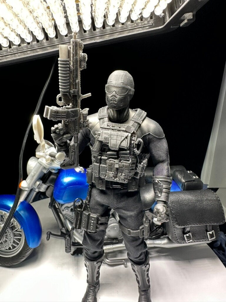 Alpha Command snake eyes Head for 6 inch action figures GI Joe Classified, mezc