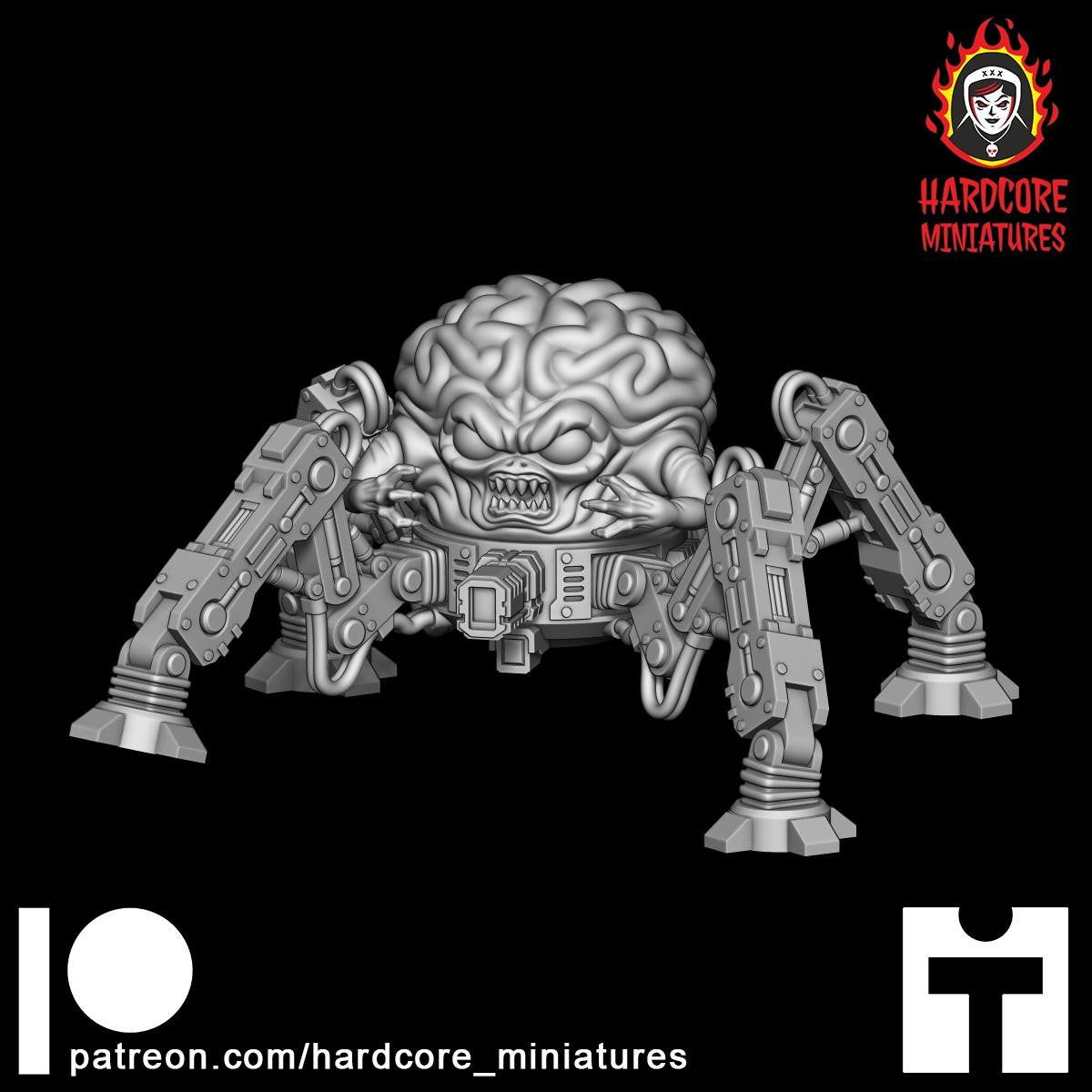 Doom arachnoBrain Walking 32mm dnd miniature doom video game Arachnotron