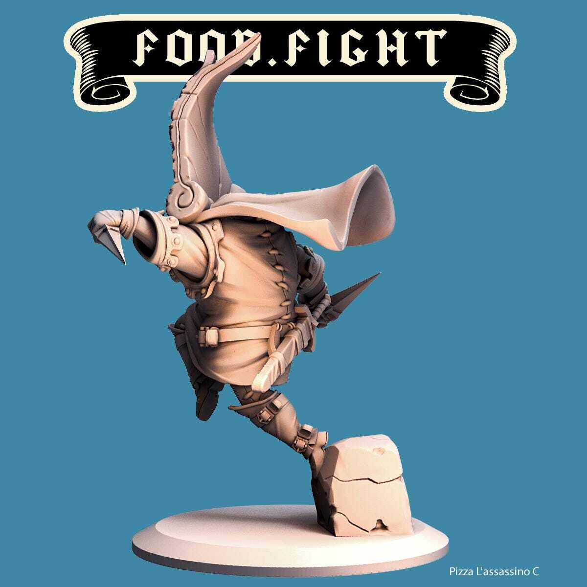 Pizza Assassin -- Food Fight! tabletop gaming DnD 32mm | 75MM