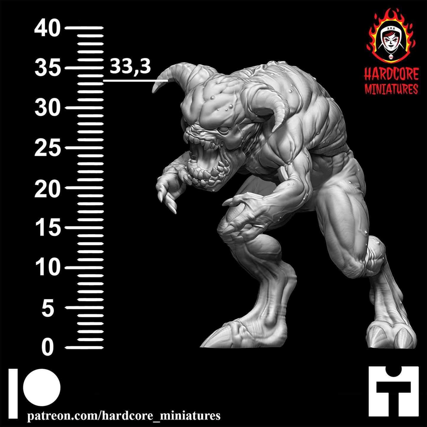 Pink Demons modular Set 32mm dnd miniature pinky doom video game2