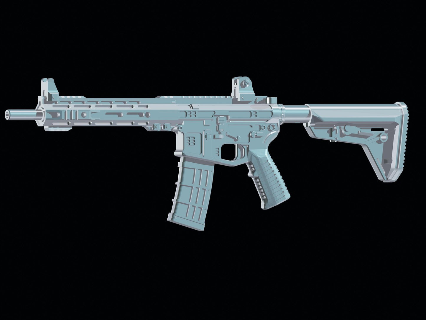 1/12 AR-15 Assault Rifle 1:12 Scale Toy Rifles for toy action figures GI Joe Cl