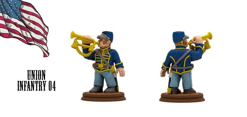 Union Infantry Miniature Set: American Civil War Tabletop RPG - 15mm/18mm/28mm/