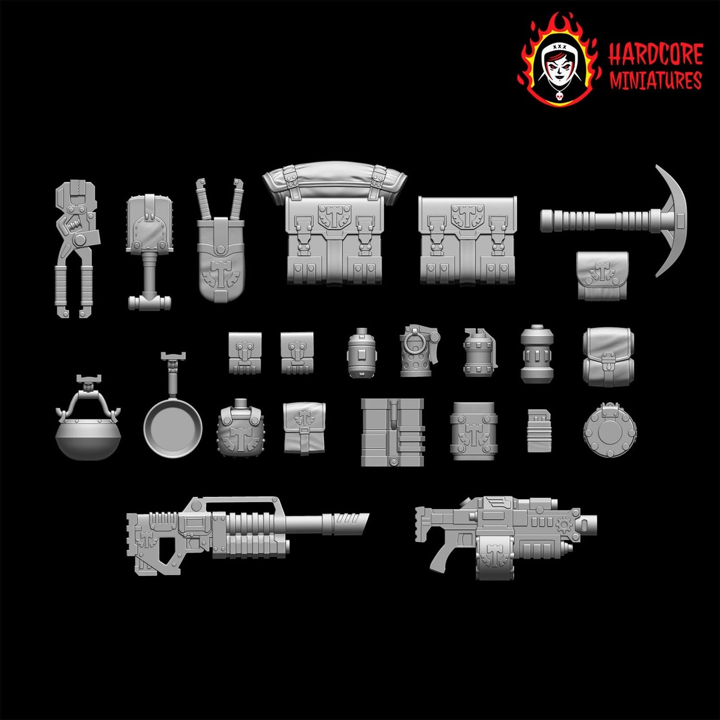 Space Dwarves Veterans Accessories 28mm army builder set 1 3d printed minis tab