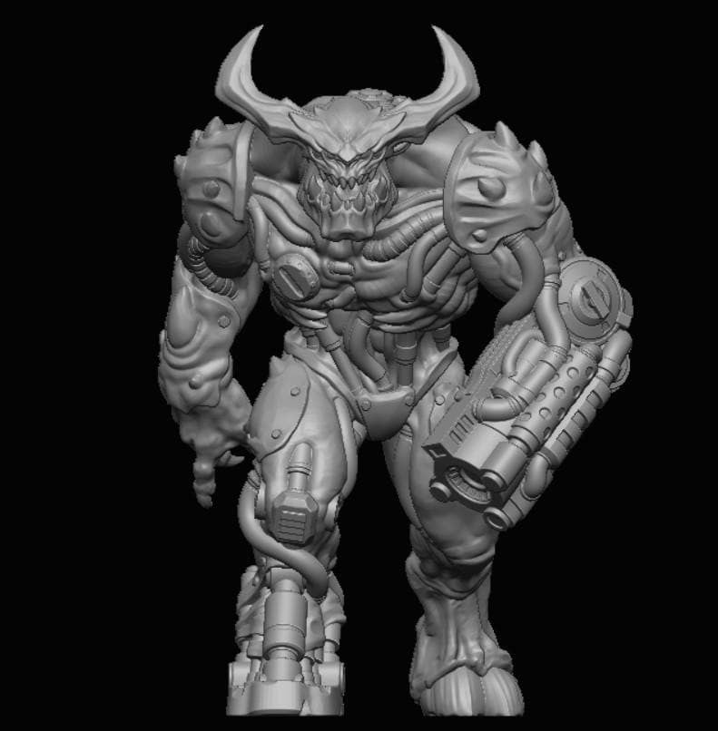 Doom Cyberdemon 2 32mm dnd miniature doom video game Cyber Demon