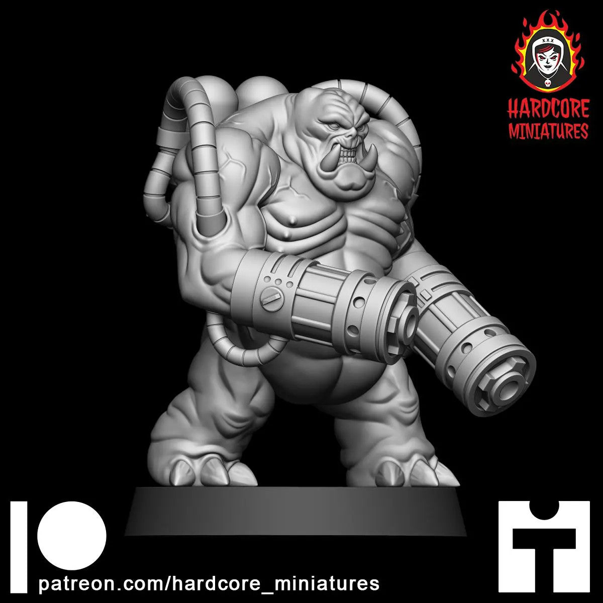 Mancubus Fat Demon walking modular 32mm dnd miniature Martian Trooper doom vide