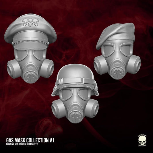 Gas Mask Head: 6-inch Trooper, Mezco, Black Series, Legends 1/12 Scale