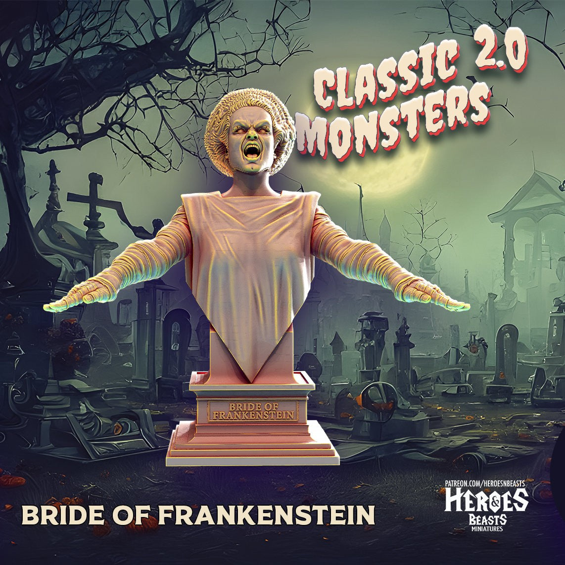 Bride of Frankenstein | Miniature | Heroes & Beasts | Classic Movie Monsters |