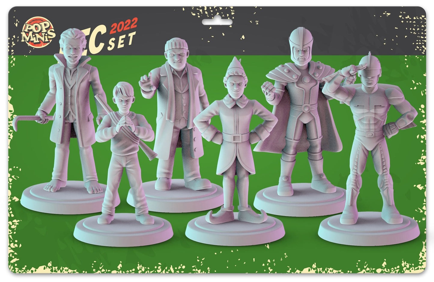 Christmas, holiday Miniatures - complete set 6 x 36mm Dioramas, tabletop RPGs.