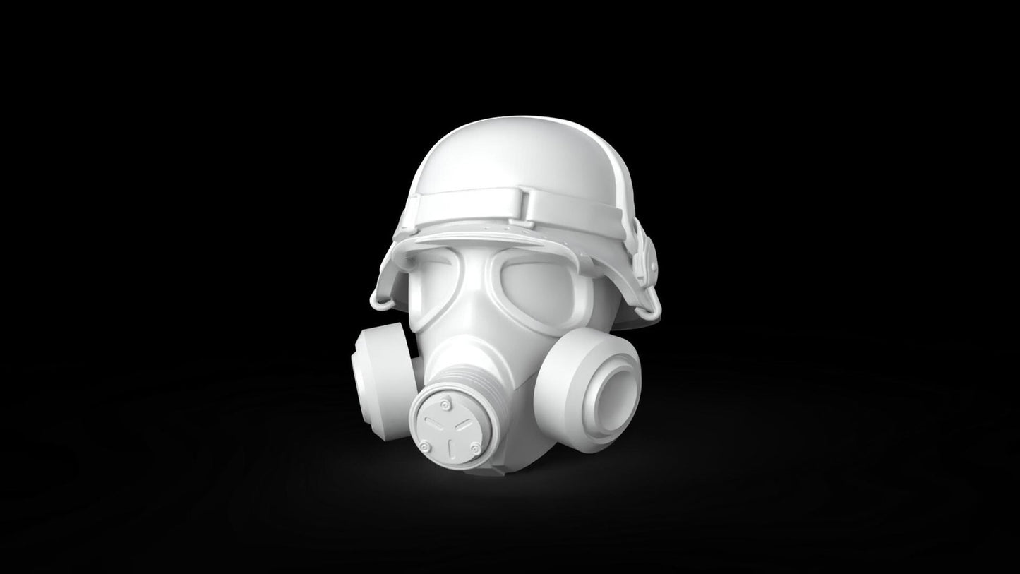 Gas Mask Head: 6-inch Trooper, Mezco, Black Series, Legends 1/12 Scale