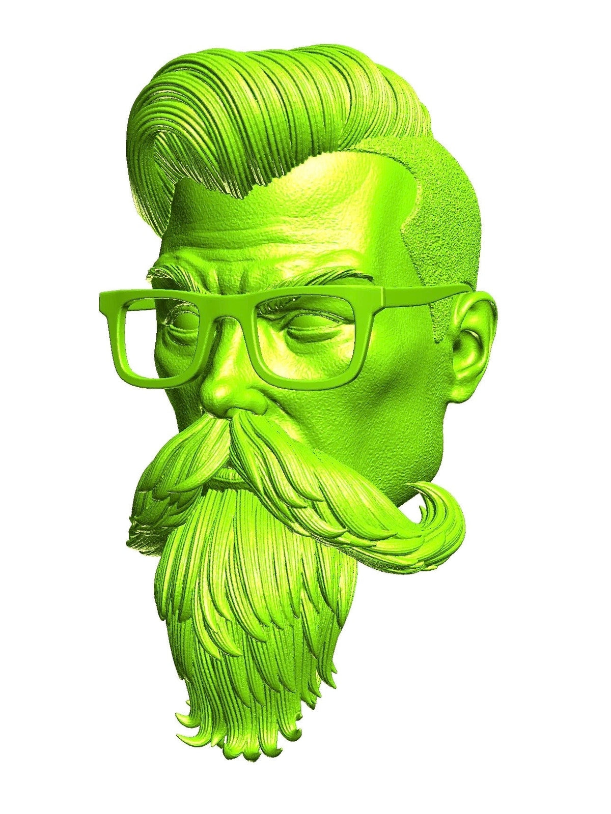Hipster barber troop builder head custom head sculpt 1/12 classified, black ser