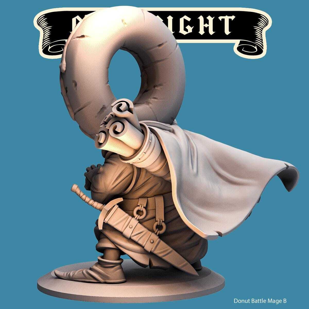 Donut Battle Mage -- Food Fight! tabletop gaming DnD 32mm | 75MM