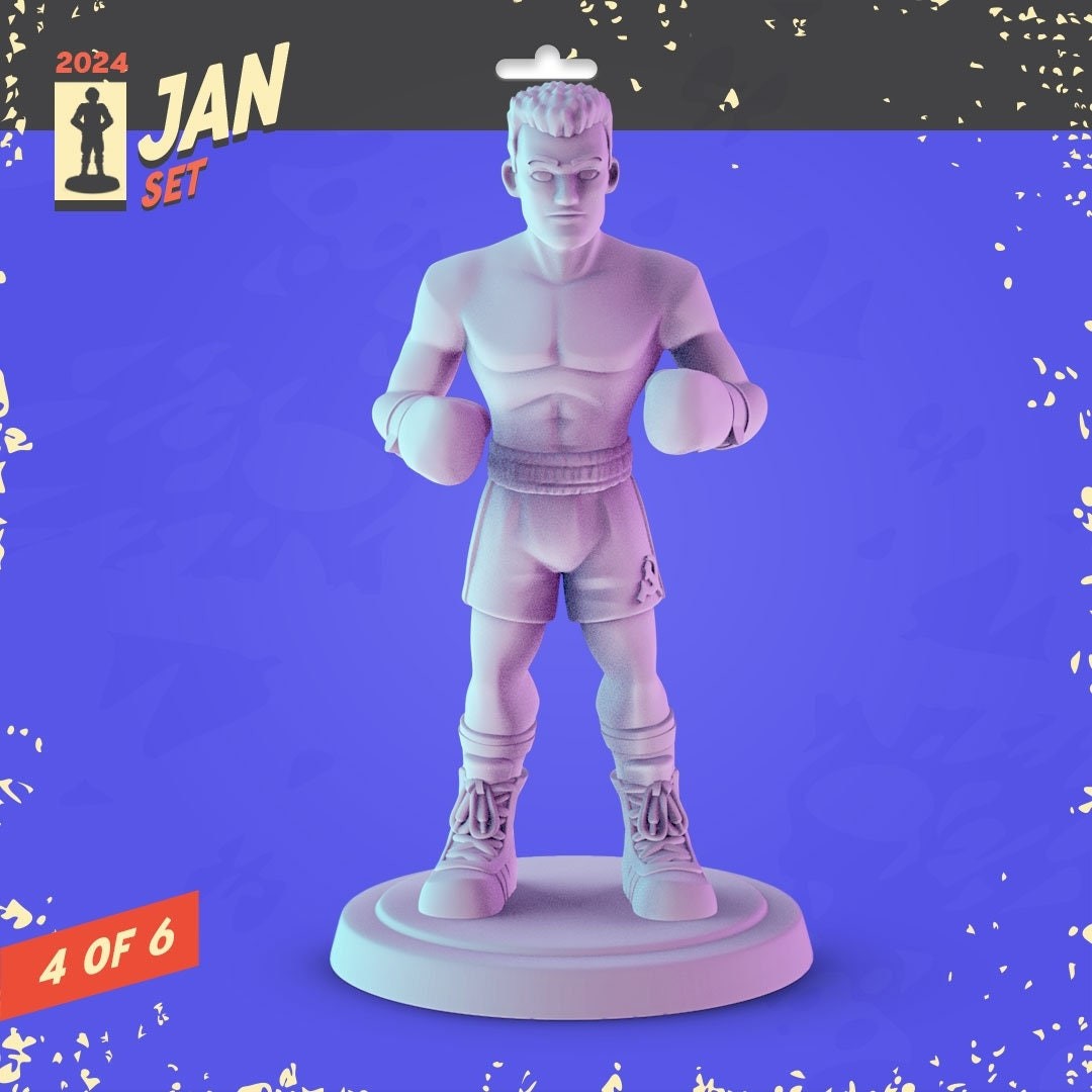 Rocky 34mm Minis tabletop gaming, DnD Apollo Creed, Stallone