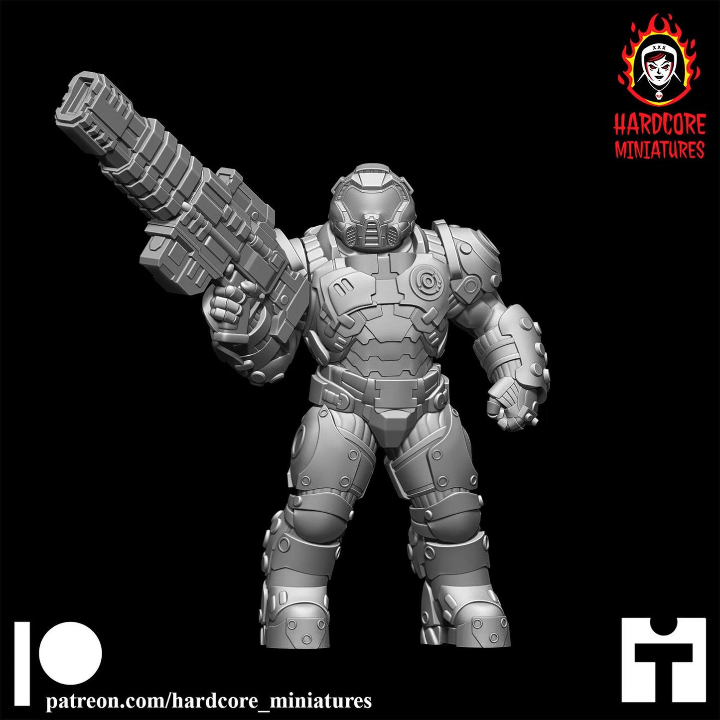 Demon Crusher Doomguy 32mm dnd miniature Martian Trooper doom video game
