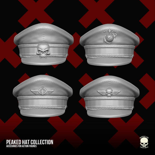 Peaked Hat cap for 6 inch action figures GI Joe Classified, mezco, neca, black
