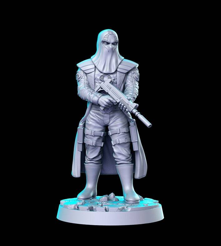 hooded commander - 35mm Scale DnD Miniature | Dungeons and Dragons | RN Estudio