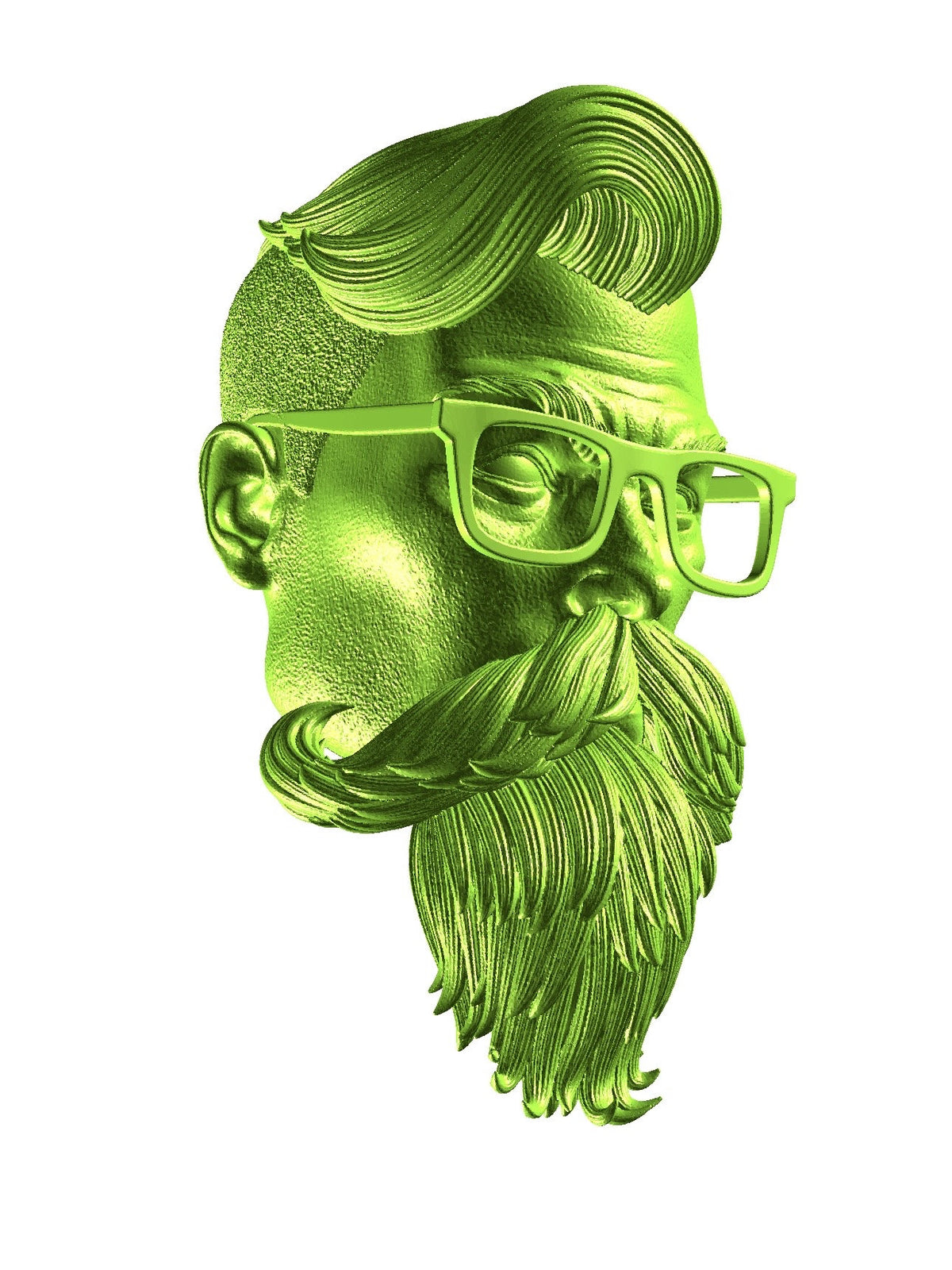 Hipster barber troop builder head custom head sculpt 1/12 classified, black ser