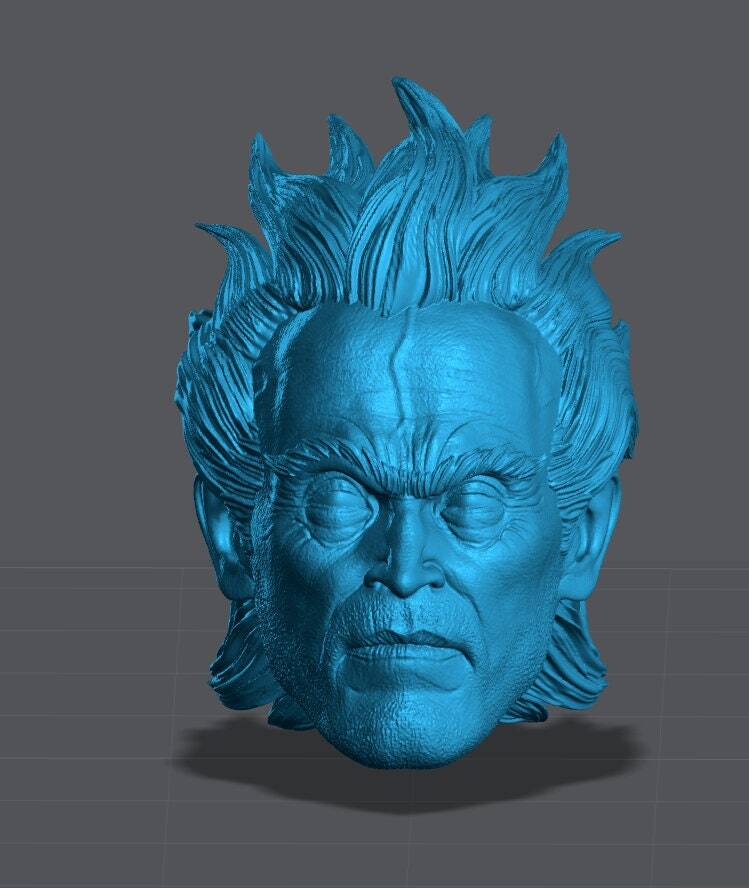 not Rick Sanchez 1/12 scale head unpainted GI Joe Classified, mezco, neca, blac