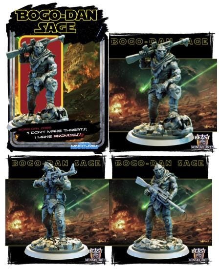 Bogo-dan Sage Scum and Villainy 32mm Minis tabletop gaming, DnD 5E Star Wars Le