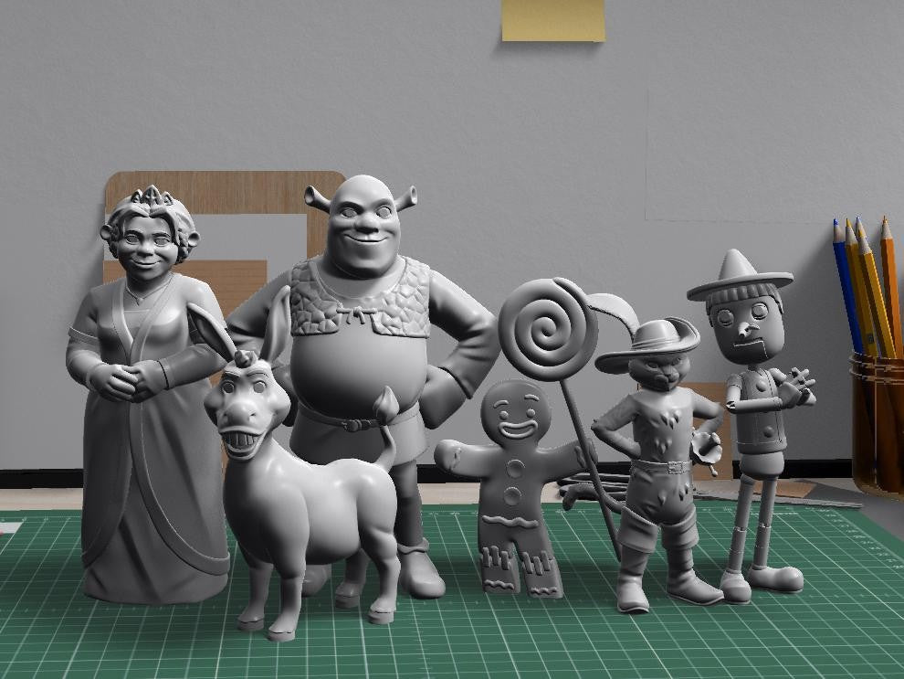Skrek Miniatures - complete set 36mm Dioramas, tabletop RPGs. Designed by Pop M