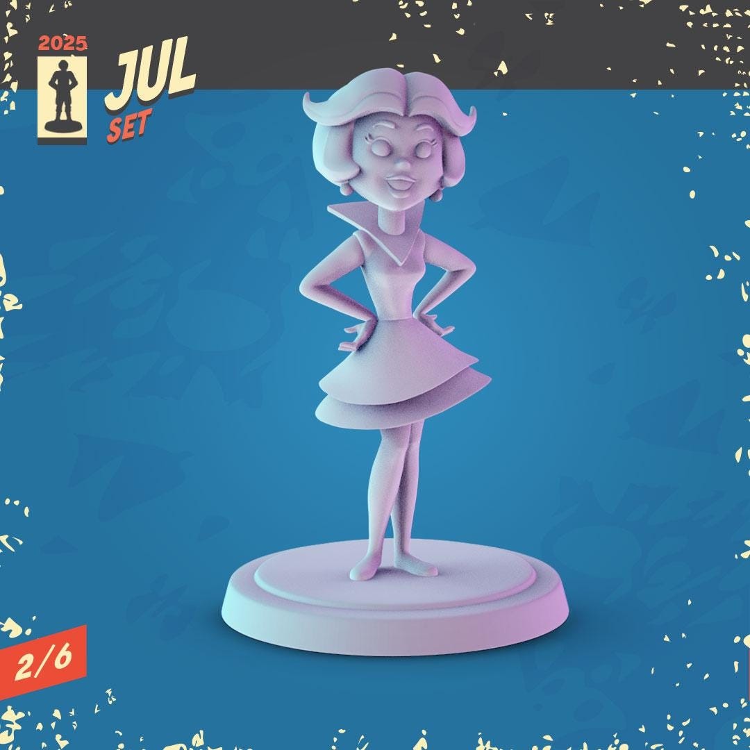 The Jetsons 3d printed mini's Popmini 34mm nostalgia Cartoon