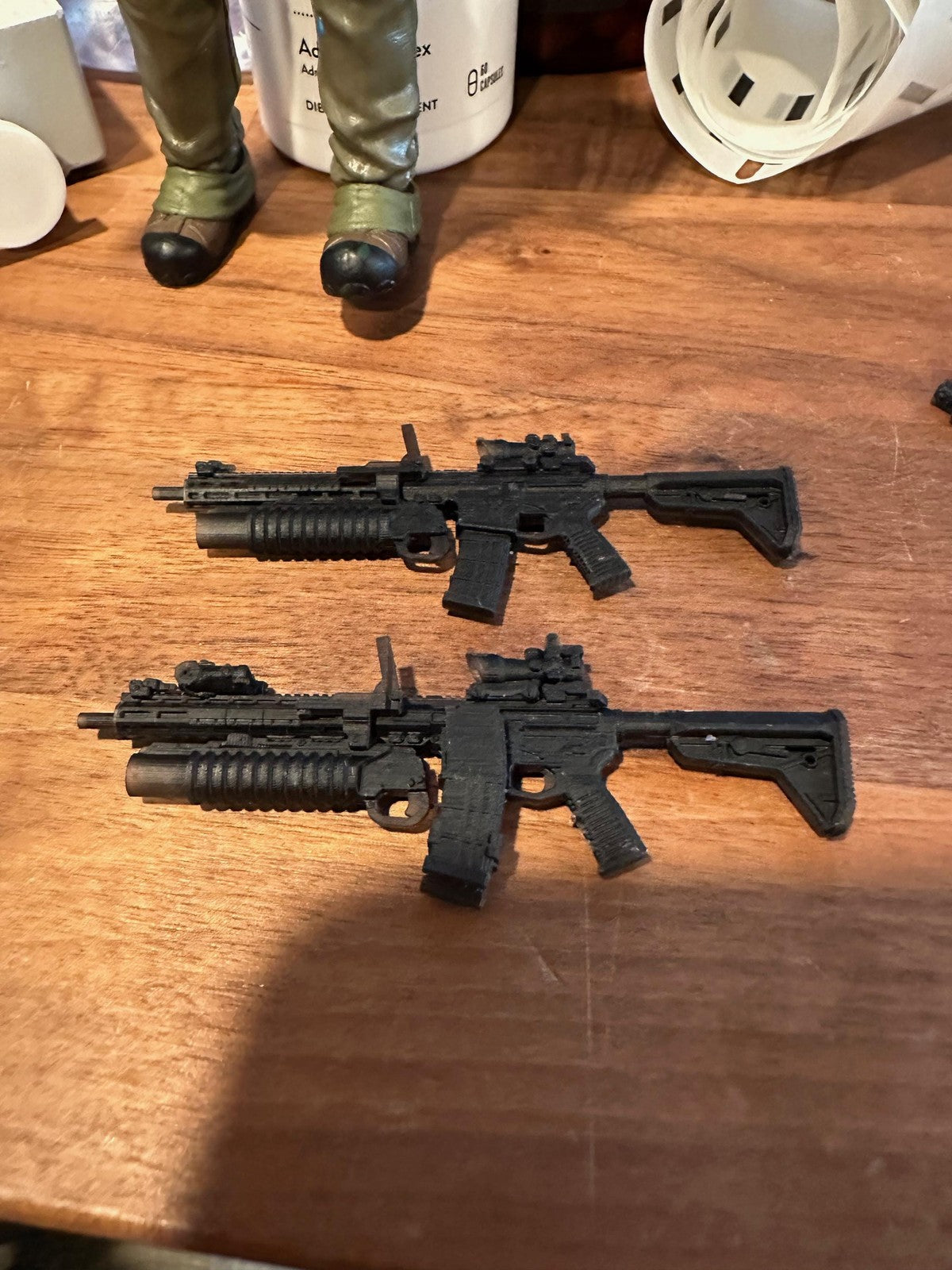 Ar-15 with M203 grenade launcher Toy Rifles for toy action figures 1:12 6" Scal
