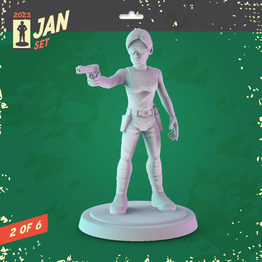 The Matrix 3d printed mini's Popmini 36mm pop culture DnD gaming