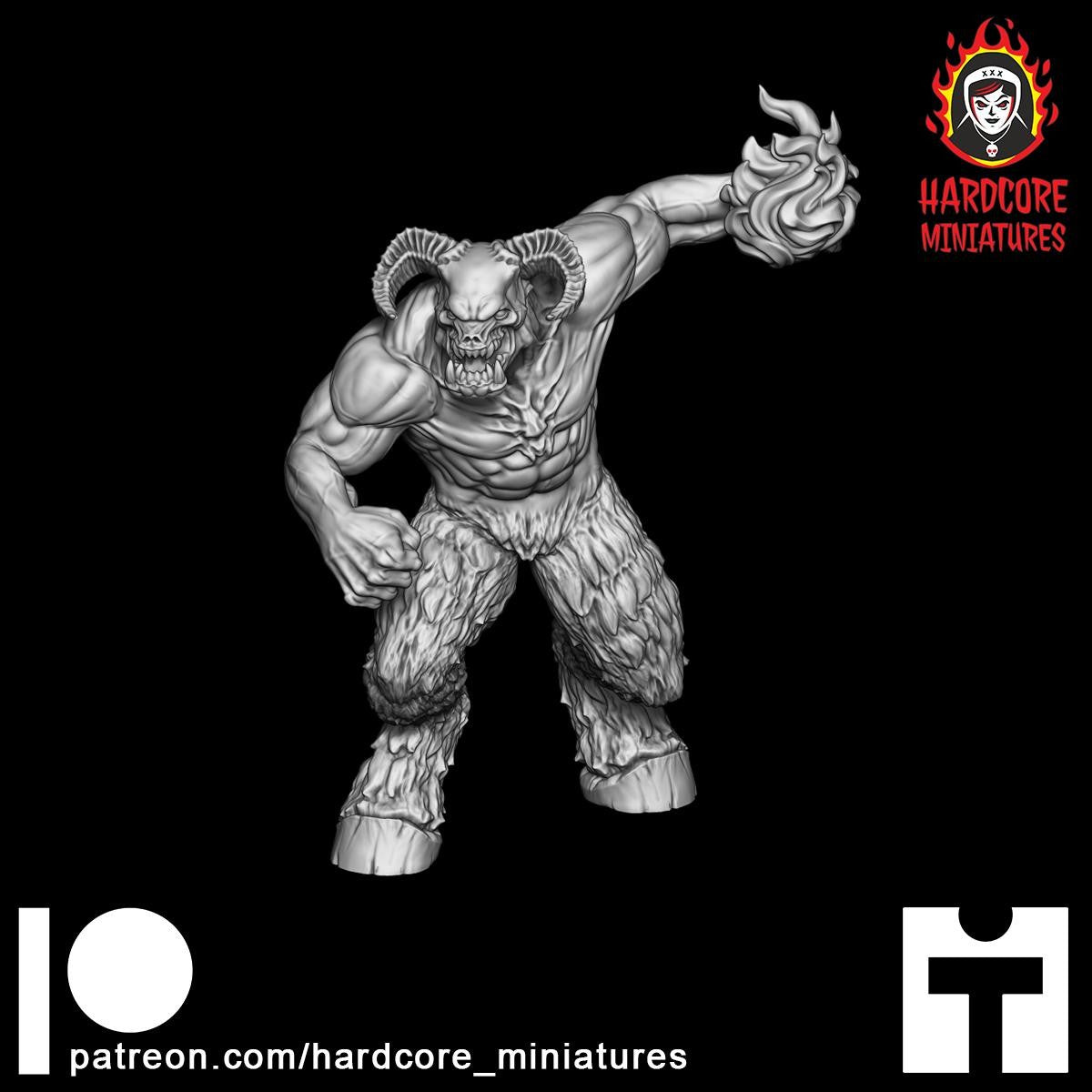 Doom Throwing Hell Lord 32mm dnd miniature doom video game Dark Lord