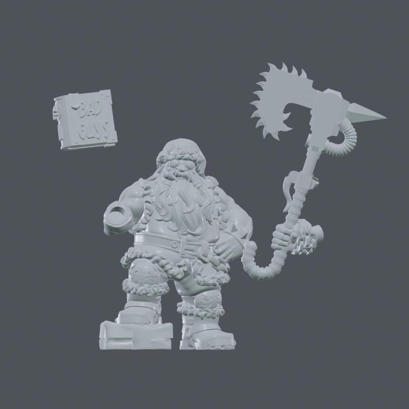 Santa Squatus : 32mm table top mini army builder santa ORC