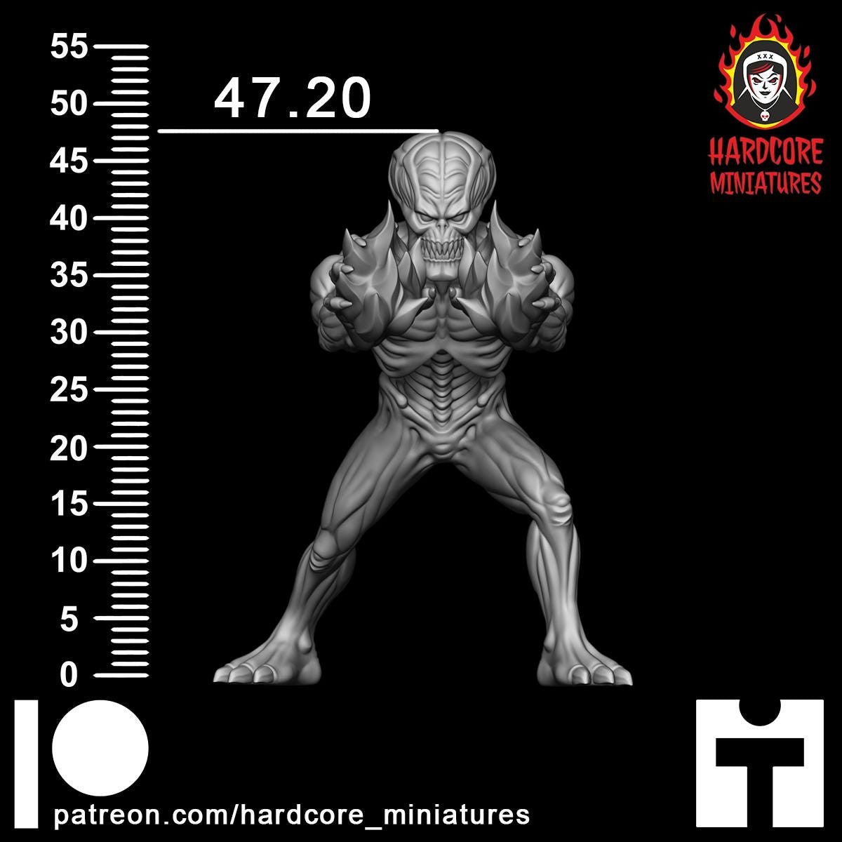 Archdemon Firing modular 32mm dnd miniature Martian Trooper doom video game