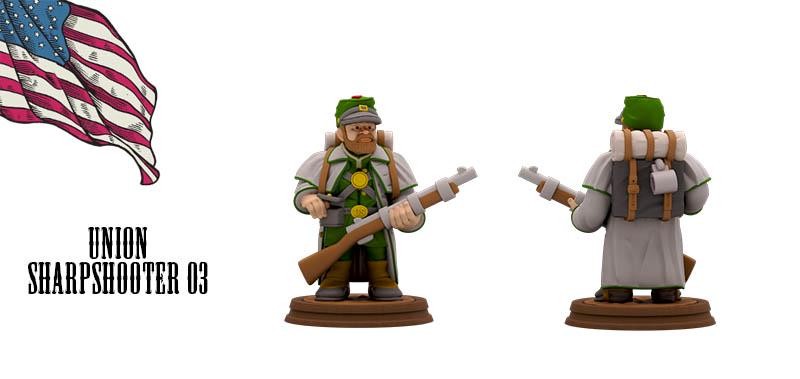 Union sharpshooters American Civil War Set DnD Miniature, Tabletop RPG, D&D Fig