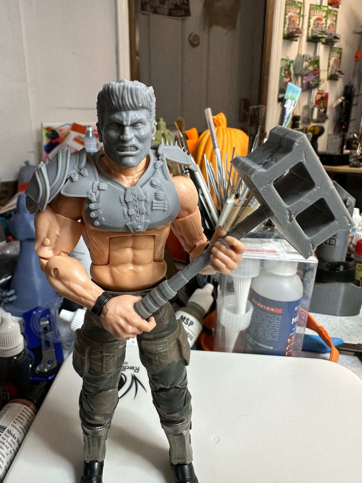 Road Pig kit, head shoulder pads, hammer GI Joe Classified 1/12 scale head unpa