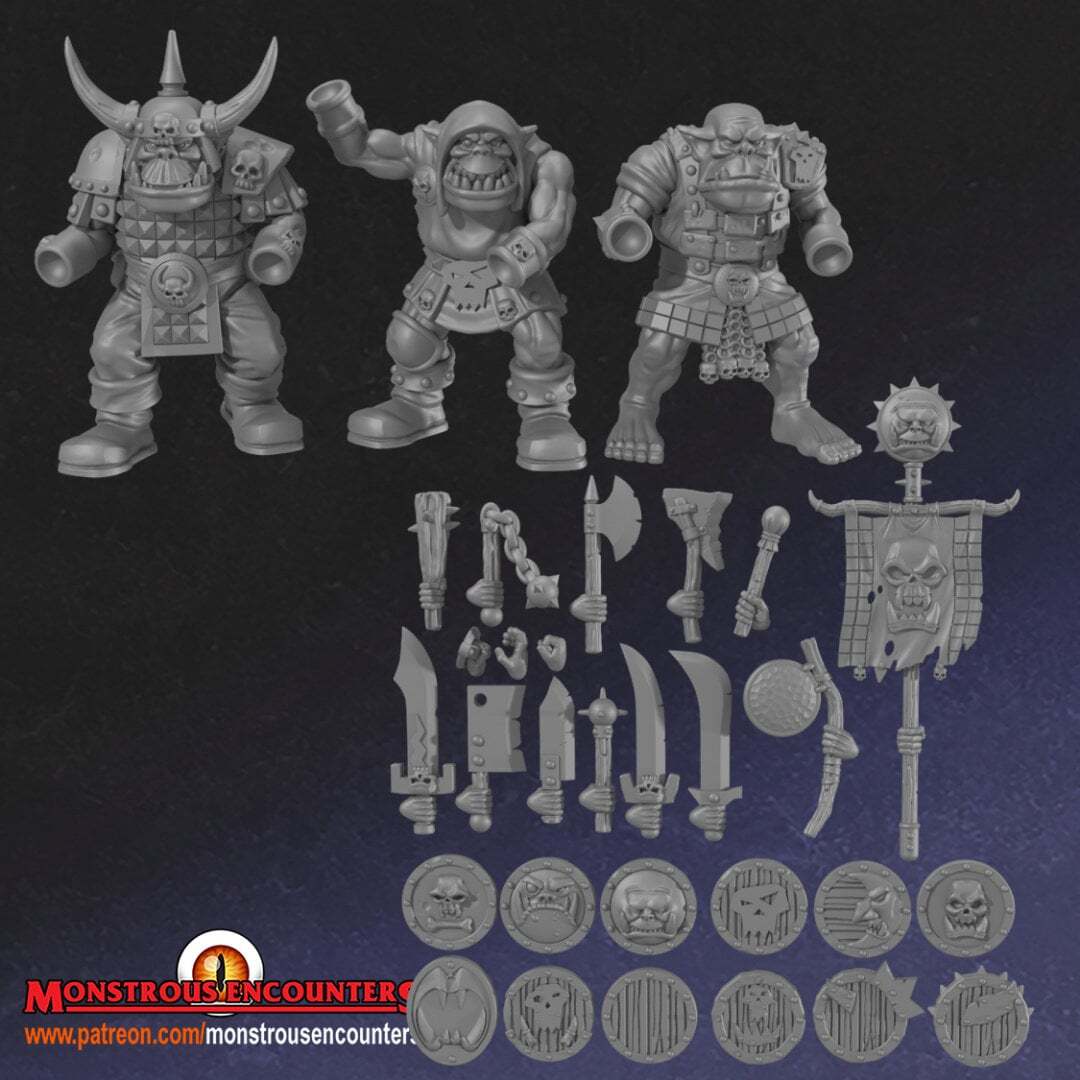 Orc Warriors Unit 28mm Modular Orc Ork Oldhammer Middlehammer