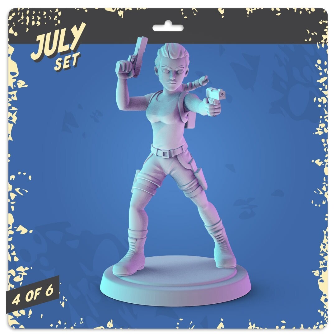 Video Games 34mm Minis, Mega man Cuphead, Earthworm Jim, Tomb Raider Lara Croft